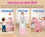 Cầu trượt cho bé chú ngựa xinh xắn dài 135cm BSL300B