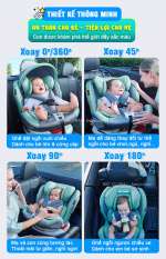 Ghế ngồi ô tô cho bé xoay 360 độ, an toàn cho trẻ sơ sinh GX303