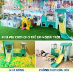 Nhà chơi liên hoàn cầu trượt cho bé BBT Global ZK1058