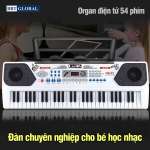 Đàn organ điện tử chuyên nghiệp 54 phím có mic, sạc, giá đỡ bé học nhạc 328-01