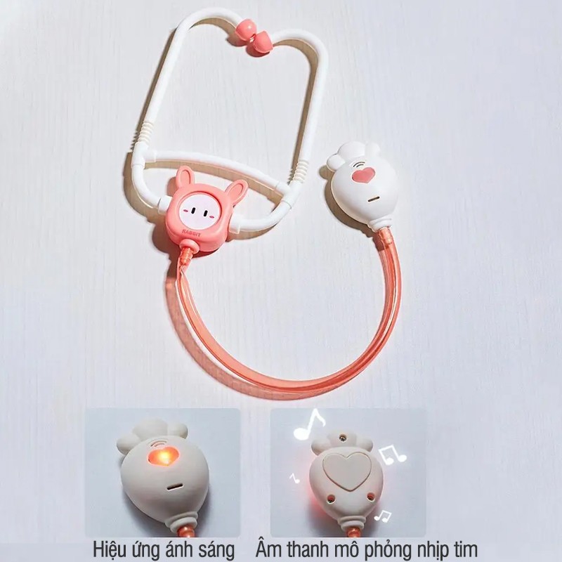 Đồ chơi bác sĩ nhập vai 65 chi tiết có búp bê và mũ áo 3308