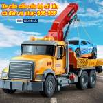 Đồ chơi mô hình xe cứu hộ giao thông cỡ lớn có đèn và nhạc 666-55P