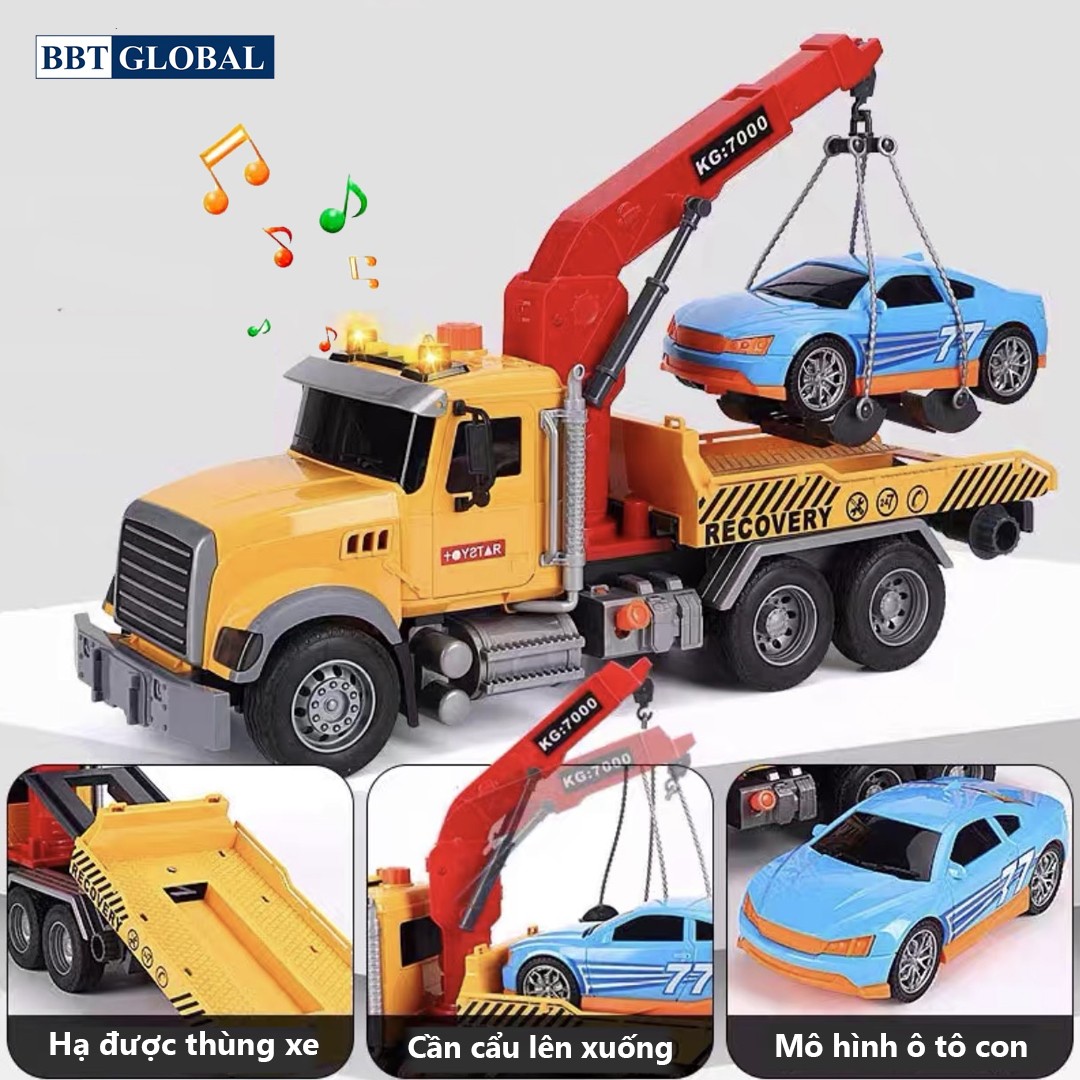 Đồ chơi mô hình xe cứu hộ giao thông cỡ lớn có đèn và nhạc 666-55P