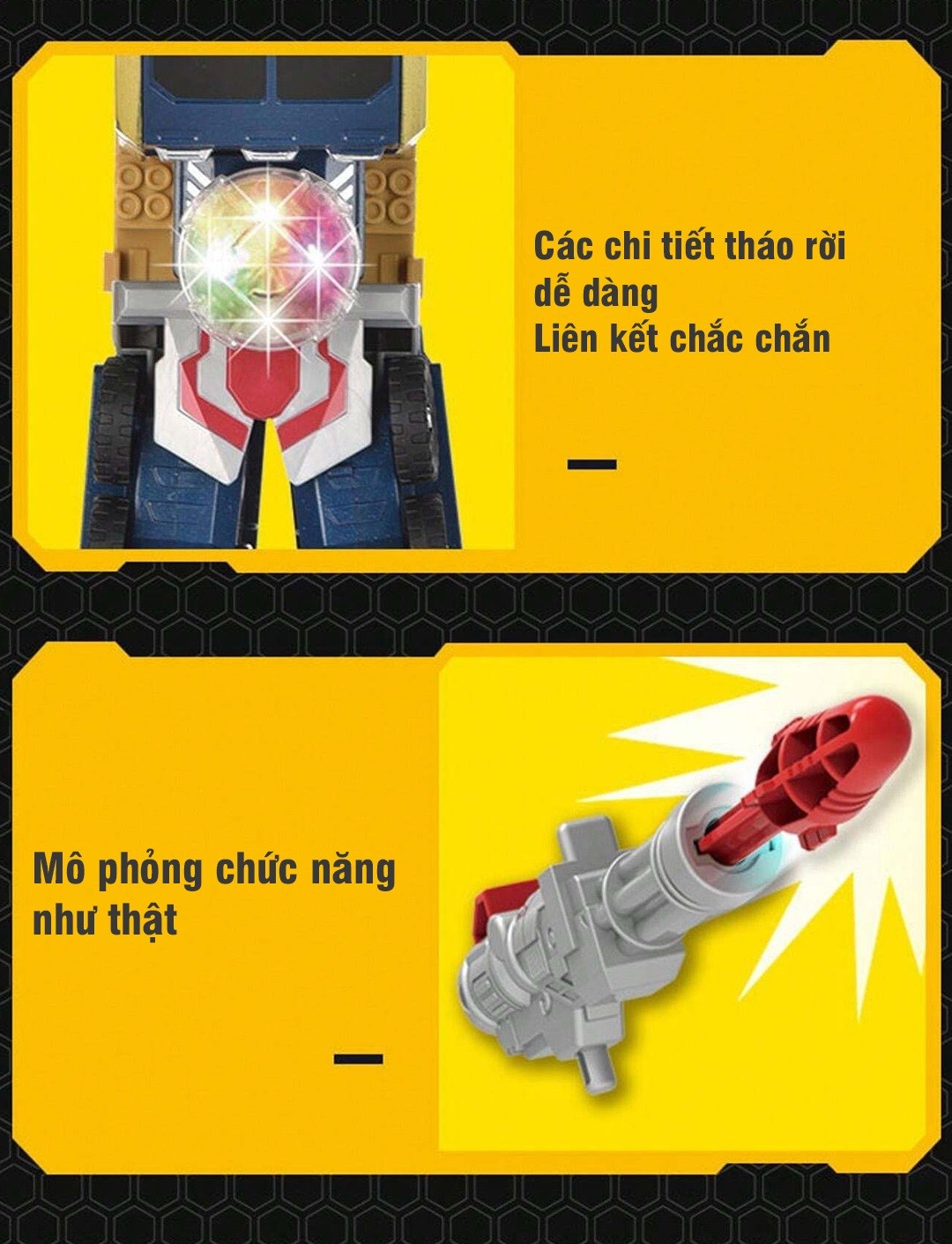 Đồ chơi lắp ráp rô bốt biến hình thành siêu xe 993-6C