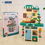 Đồ chơi nhà bếp nấu ăn Xanh 72cm 48 chi tiết BBT Global G792A
