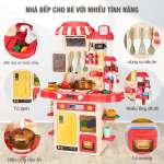 Đồ chơi nhà bếp nấu ăn Đỏ 72cm 48 chi tiết BBT Global G793A
