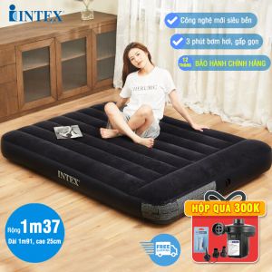 Đệm hơi đôi công nghệ tích hợp gối đầu 1m37 INTEX 64142