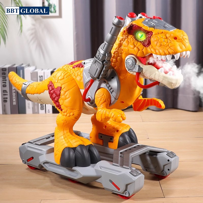 Xe chòi chân khủng long phun khói cho bé K01