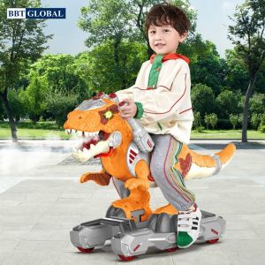 Xe chòi chân khủng long phun khói cho bé K01
