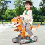 Xe chòi chân khủng long phun khói cho bé K01