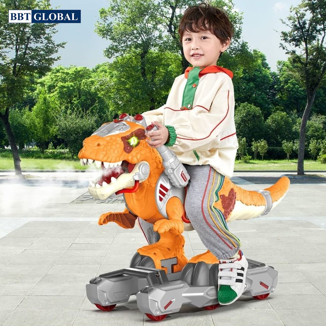 Xe chòi chân khủng long phun khói cho bé K01