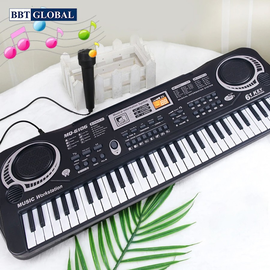 Đàn Organ điện tử 61 phím kèm mic cho bé MQ-6106