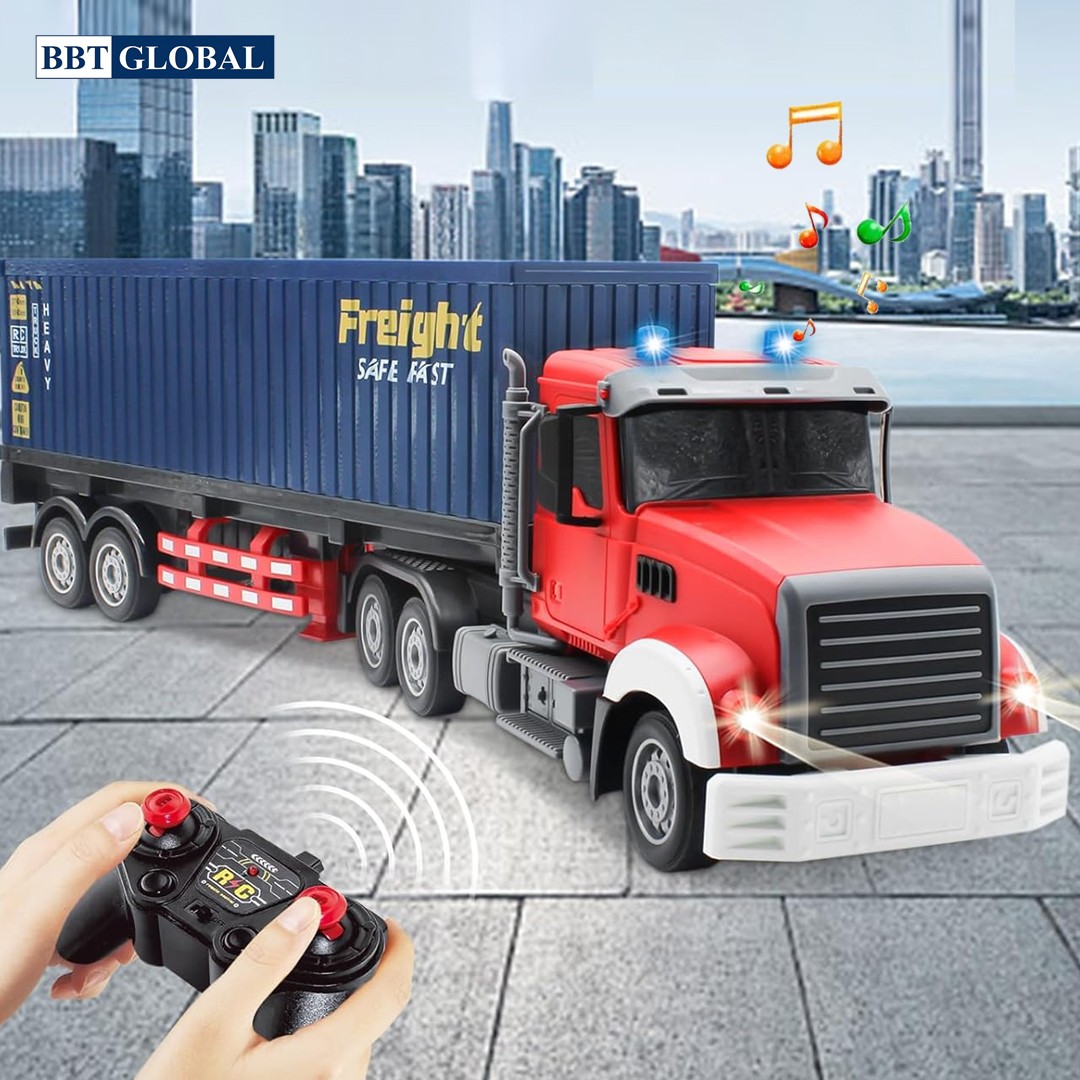 Đồ chơi ô tô điều khiển từ xa Container cỡ đại có đèn và nhạc QH300-1D