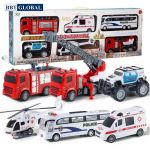 Combo 6 xe mô hình cứu hỏa, cảnh sát cỡ lớn cho bé XLQ-6S