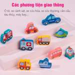 Đồ chơi gỗ Montessori, Bảng lắp ghép 8in1có câu cá nam châm cho bé YZW-0346