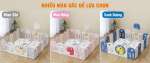 Quây cũi nhựa gấp gọn cho bé có cột ném bóng rổ BR9502