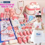 Đồ chơi bác sĩ nhập vai 65 chi tiết có búp bê và mũ áo 3308