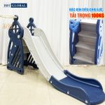 Cầu trượt đơn máng dài 1m8 bậc thang kín cho bé BBT GLOBAL BSL308