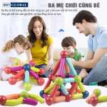 Đồ chơi xếp hình nam châm 130 chi tiết kèm hộp đựng 706-130