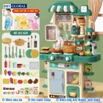 Đồ chơi nhà bếp nấu ăn Xanh 72cm 48 chi tiết BBT Global G792A