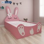 Giường trẻ em tai thỏ hồng cho bé gái GTE-01