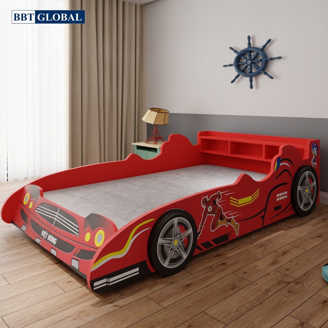 Giường ô tô siêu nhân cho bé trai GTE-05