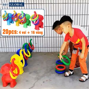 Đồ chơi vận động ném vòng 4 chú voi ZK6054