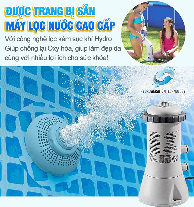 Bể bơi khung kim loại tròn 457х122cm intex 28242