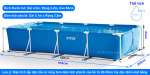 Hồ bơi khung kim loại chữ nhật 4,5m*2,2m INTEX 28273