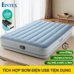 Giường hơi đôi INTEX 1m52 cao cấp tích hợp bơm điện cổng USB 64159