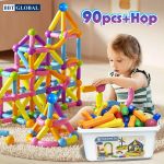 Đồ chơi xếp hình nam châm 90 chi tiết kèm hộp đựng 705-90