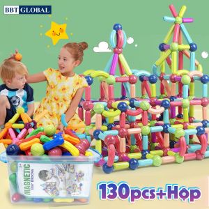 Đồ chơi xếp hình nam châm 130 chi tiết kèm hộp đựng 706-130