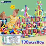 Đồ chơi xếp hình nam châm 130 chi tiết kèm hộp đựng 706-130