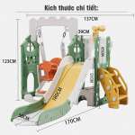 Cầu trượt xích đu BBT Global máng dài 1m8 cỡ lớn BSL421