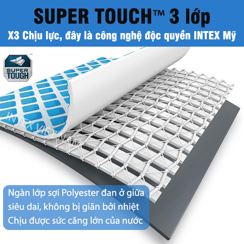 Bể bơi khung kim loại chịu lực giả gỗ 4m78 INTEX 26384
