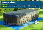 Bể bơi khung kim loại siêu cao cấp DELUXE 5m49 máy lọc nước cát INTEX 26356