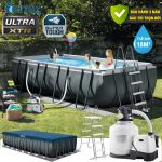 Bể bơi khung kim loại siêu cao cấp DELUXE 5m49 máy lọc nước cát INTEX 26356