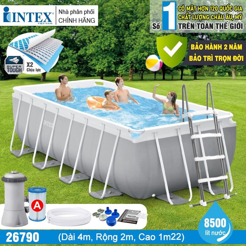 Bể bơi gia đình 4mx2m PREMIUM cao cấp chịu lực INTEX 26790