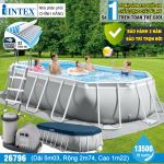 Bể bơi khung kim loại PREMIUM OVAL dài 5m INTEX 26796