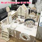Bộ combo quây cũi nhà nhựa cầu trượt xích đu BBT Global YK05