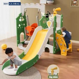 Cầu trượt xích đu BBT Global máng dài 1m8 cỡ lớn BSL421