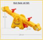 Bập bênh đôi Cỡ Lớn hươu cao cổ 3 cấp độ BBT Global RK-701