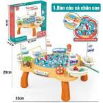Bàn câu cá nam châm 45 cá, 4 cần câu, 4 thuyền, hải đăng có đèn và nhạc 156-22C/156-23C