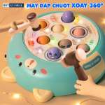 Đồ chơi đập chuột xoay 360 độ, 2 búa có đèn và nhạc 158-7C