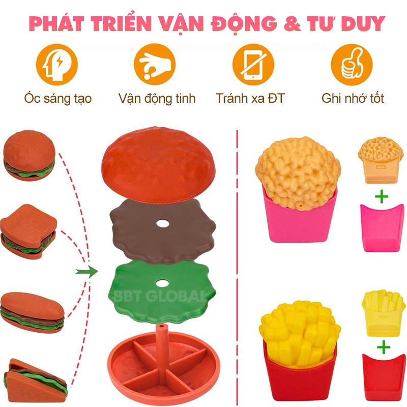 Đồ chơi nấu ăn cho bé mô phỏng như thật 71 chi tiết 839-035