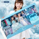 Đồ chơi búp bê thời trang gồm 4 búp bê và nhiều phụ kiện hộp lớn 70cm 999-73