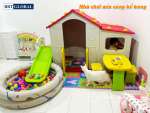 Bộ nhà chơi cầu trượt Hàn Quốc BBT GLOBAL cỡ lớn kèm bàn ghế CHD508