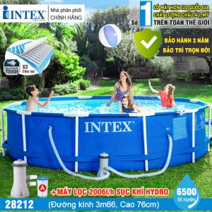 Bể bơi khung kim loại tròn 3m66 có máy lọc nước INTEX 28212