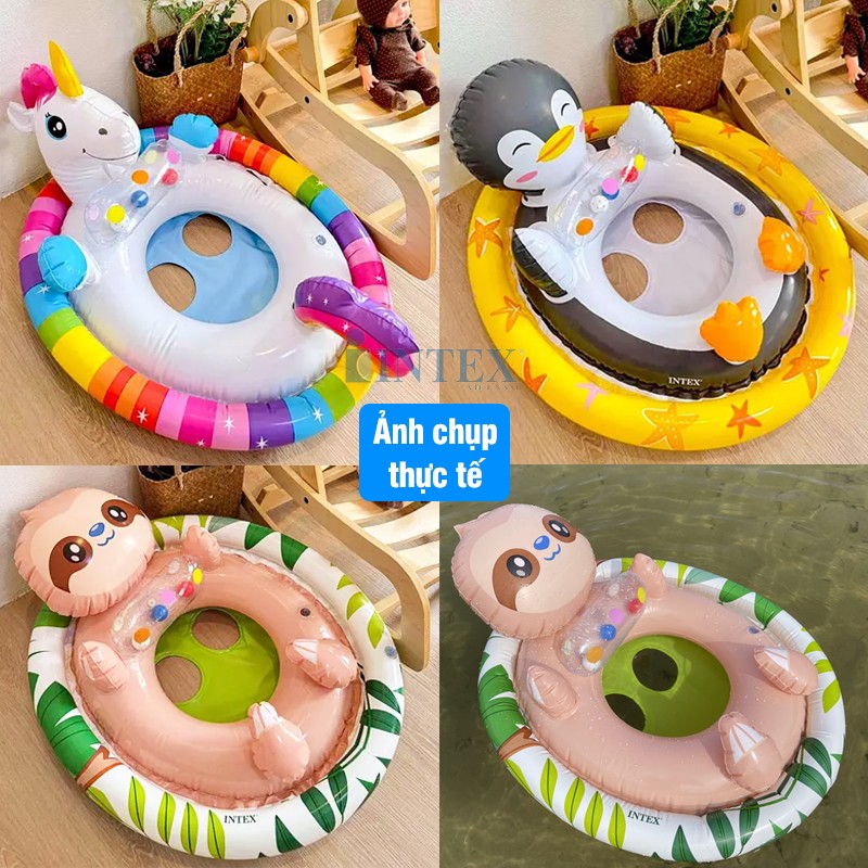Phao bơi xỏ chân 2 vòng bơm hơi, có đồ chơi cho bé INTEX 59570