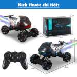 Xe ô tô địa hình cá mập có khiển từ xa, có đèn và khói, tốc độ cao xoay 360 độ S883